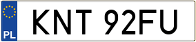 Trailer License Plate